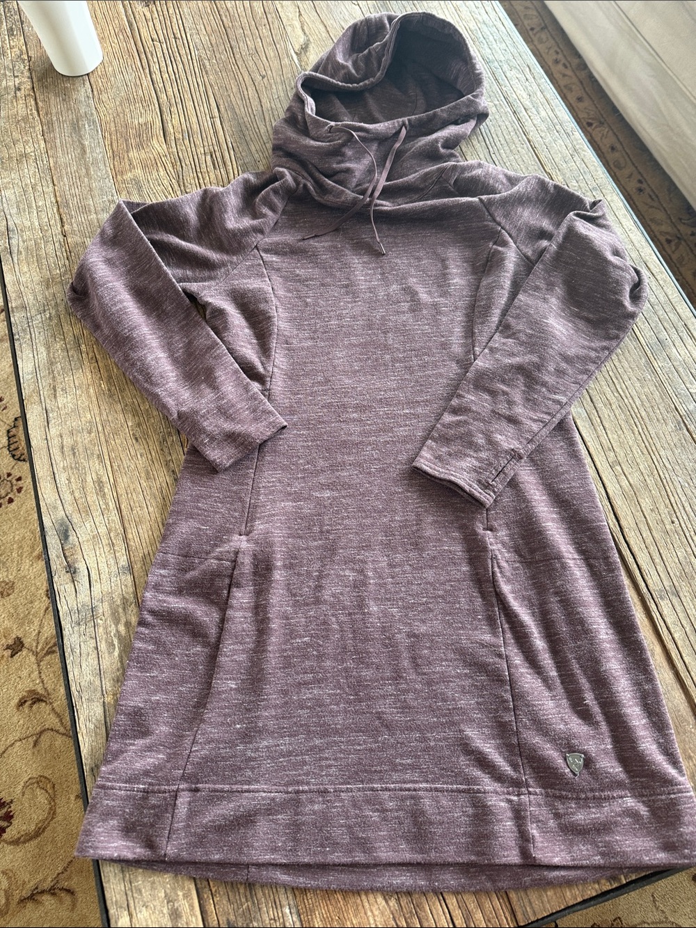 Kuhl Women's Heather Purple/Plum Hooded Cowel Knit Dress